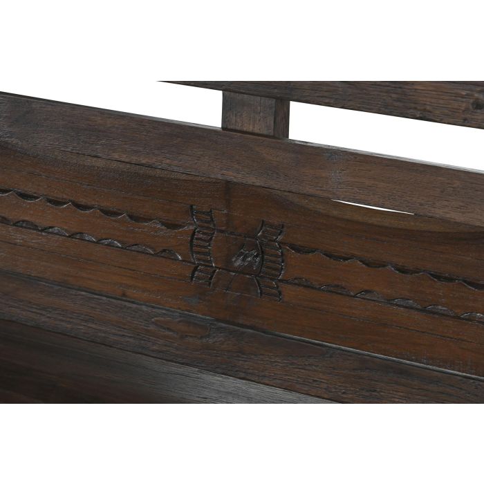 DKD Home Decor Banco Item Home Benches 2c24 Teca Maciza Marrón Oscuro Tallado 196 cm Ancho x 60 cm Fondo x 82 cm Alto 4 DKD Home Decor Banco Item Home Benches 2c24 Teca Maciza Marrón Oscuro Tallado 196 cm Ancho x 60 cm Fondo x 82 cm Alto 4