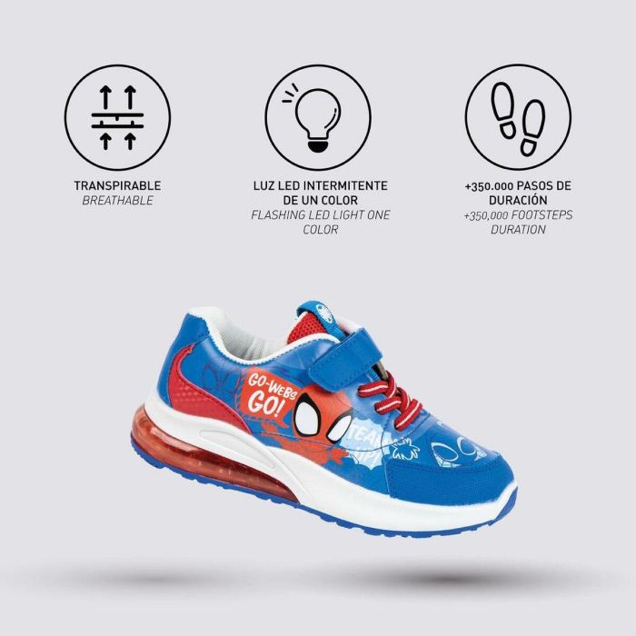 Cerdá Deportiva con Luces Spidey T024 Talla 24 Azul 6