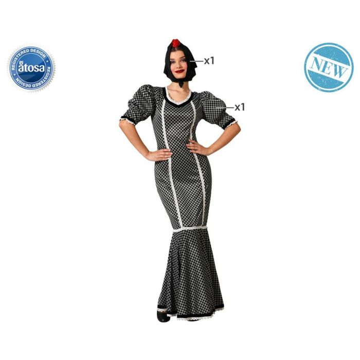 Disfraz Madrileña Chulapa Negro Mujer Adulto M-L Disfraz Madrileña Chulapa Negro Mujer Adulto M-L