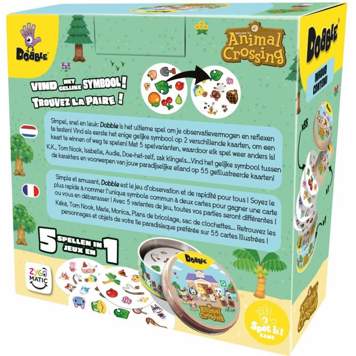 Asmodee Dobble Animal Crossing ASM3558380126836 (Funda Ecológica) FR/NL 1 Asmodee Dobble Animal Crossing ASM3558380126836 (Funda Ecológica) FR/NL 1