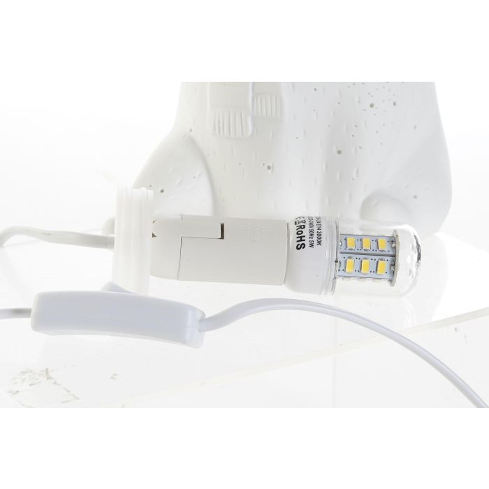 DKD Home Decor Lámpara Sobremesa Infantil Oso Porcelana LED E14 25W Blanco Colección Quitamiedos Largo 12cm Ancho 17cm Alto 23cm 3 DKD Home Decor Lámpara Sobremesa Infantil Oso Porcelana LED E14 25W Blanco Colección Quitamiedos Largo 12cm Ancho 17cm Alto 23cm 3