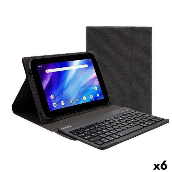Funda para Tablet y Teclado Nilox Negro 0 Funda para Tablet y Teclado Nilox Negro 0