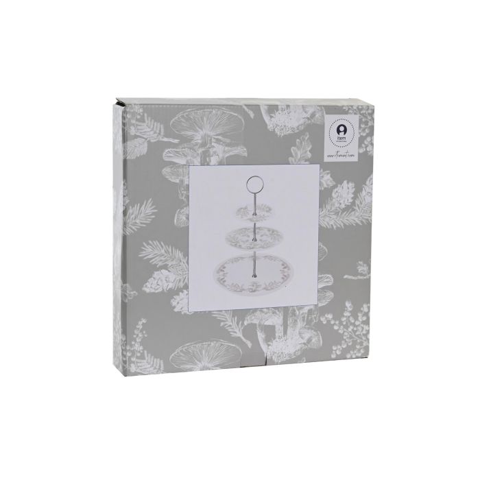 DKD Home Decor Frutero Alpino Verde Blanco Porcelana Metal 27 x 34 x 27 cm 3