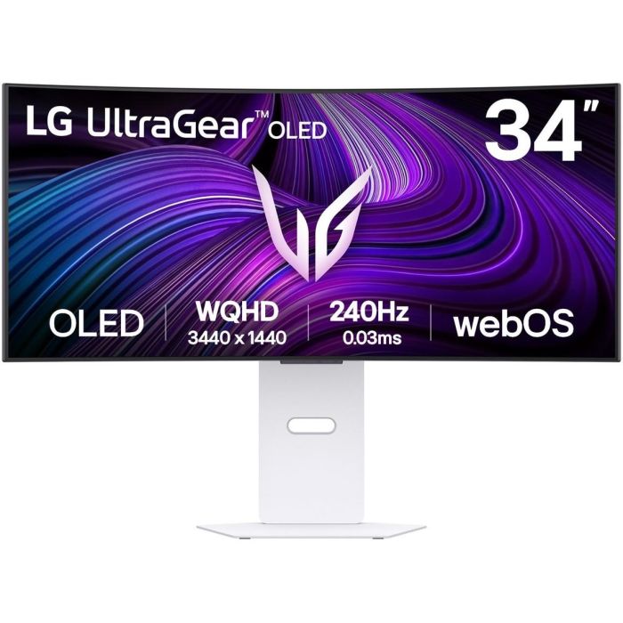 LG Monitor Gaming 34GX90SA-W OLED Curvo 34" Wide QHD 240Hz 1ms G-Sync FreeSync