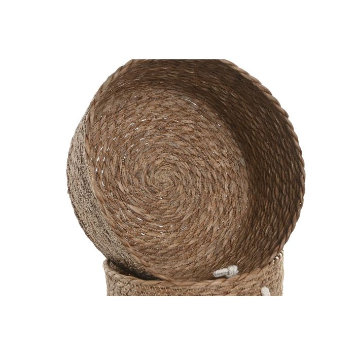 Cesta Basicos DKD Home Decor Natural 30 x 15 x 30 cm Set de 3 (2 Unidades) 2