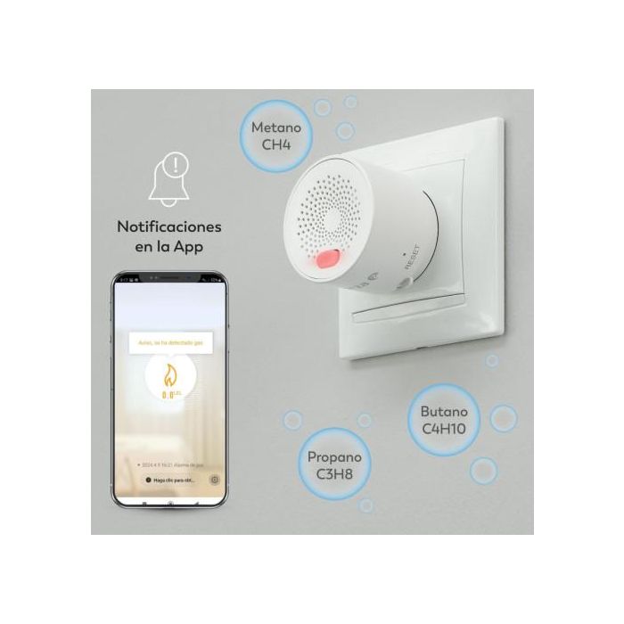 Detector de Seguridad de Gas Smart Wifi Garza 401347C Detector de Seguridad de Gas Smart Wifi Garza 401347C