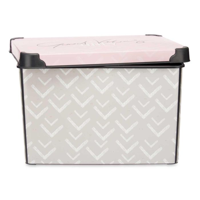 Caja Plastico 22L Vibes Con Asa Kipit 30X23CM (12 Unidades) 2 Caja Plastico 22L Vibes Con Asa Kipit 30X23CM (12 Unidades) 2