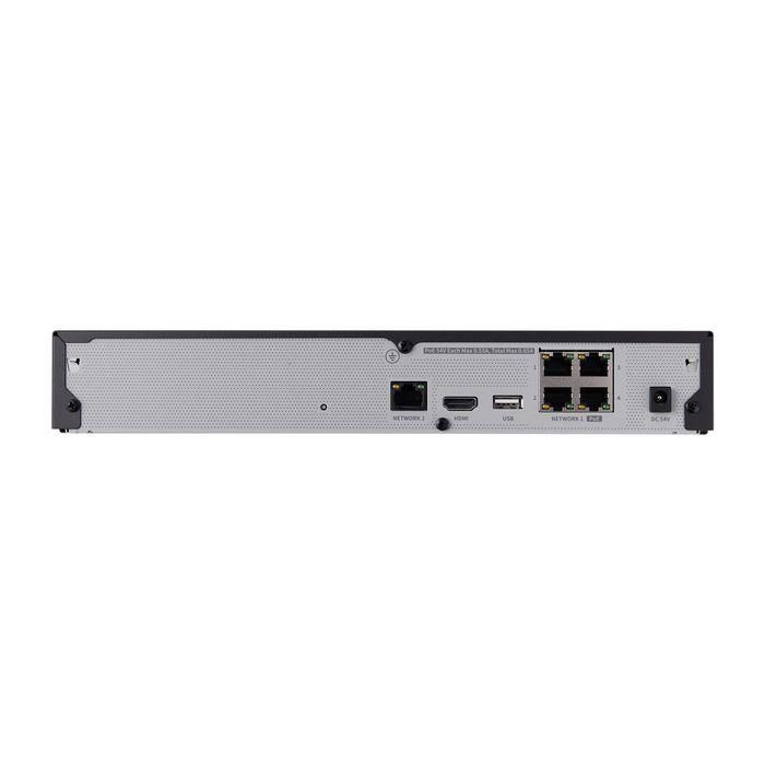 Hanwha Grabador de red NVR 4 canales, 4 puertos PoE 40Mbps HDMI/VGA H.265 1HDD. Wisenet serie A 3 Hanwha Grabador de red NVR 4 canales, 4 puertos PoE 40Mbps HDMI/VGA H.265 1HDD. Wisenet serie A 3