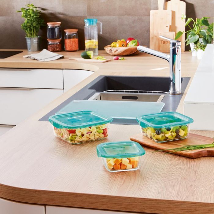 Set 5 Recipientes Vidrio con Tapa Keep'N Lagon Luminarc 76 cL - 82 cL - 92 cL - 2*122 cL 2