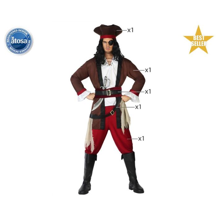 Disfraz para Adultos Pirata Hombre Disfraz para Adultos Pirata Hombre