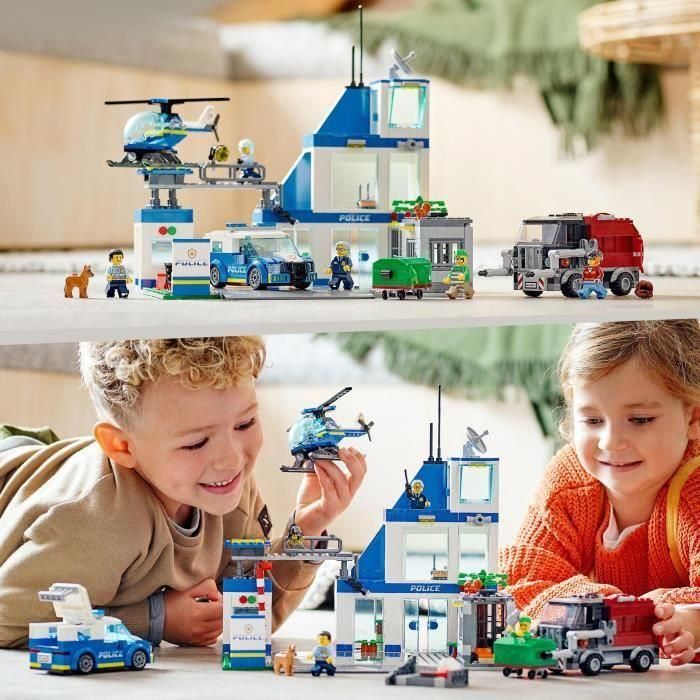 LEGO 60316 Comisaría de Policía de la Ciudad, Coche de Juguete, Camión de Basura y Helicóptero Niños +6 Años, Set Aventuras 4 LEGO 60316 Comisaría de Policía de la Ciudad, Coche de Juguete, Camión de Basura y Helicóptero Niños +6 Años, Set Aventuras 4