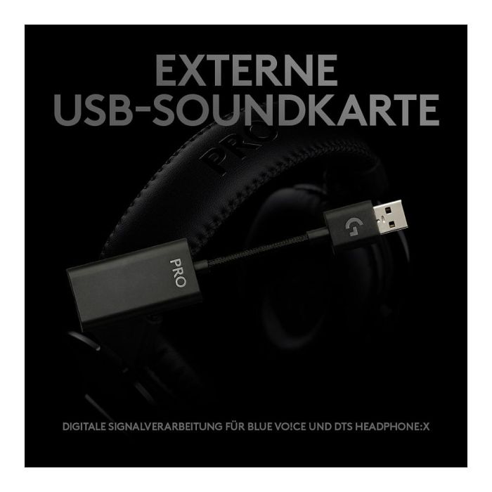 Logitech PRO X Wireless LIGHTSPEED Gaming Headset Inalámbrico para Juegos con Tecnología LIGHTSPEED, Sonido Envolvente 7.1 y Drivers PRO-G 3