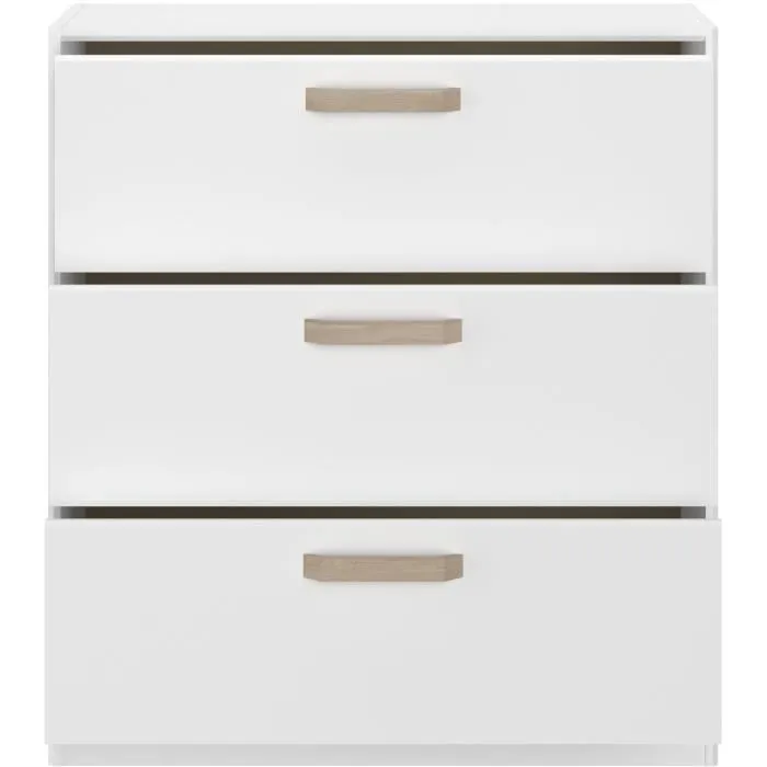 Parisot PAR3480940299905 Cómoda DREAM 3 Cajones Blanca L79,7 x H87,8 x P43,8 cm 5