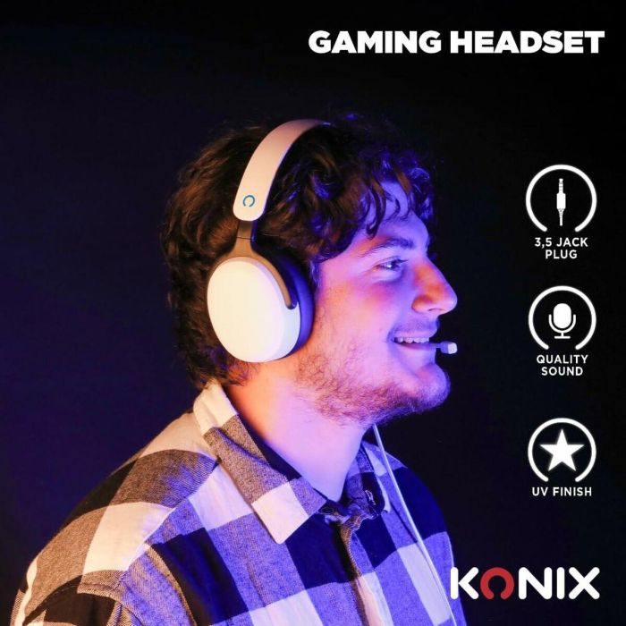 Auriculares con Micrófono KONIX Blanco 6 Auriculares con Micrófono KONIX Blanco 6