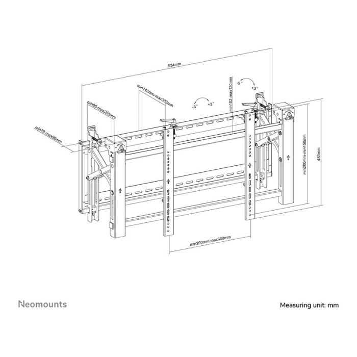Soporte TV Neomounts LED-VW2000BLACK 70 Kg Soporte TV Neomounts LED-VW2000BLACK 70 Kg