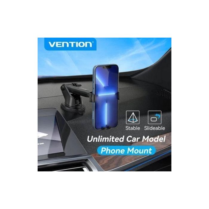 Vention KCOB0 Soporte de Smartphone para Coche con Ventosa Fuerte Ajustable, Brazo Extensible y Rotación 360°, para Teléfonos 4.7-7.2 Pulgadas, Negro 1 Vention KCOB0 Soporte de Smartphone para Coche con Ventosa Fuerte Ajustable, Brazo Extensible y Rotación 360°, para Teléfonos 4.7-7.2 Pulgadas, Negro 1