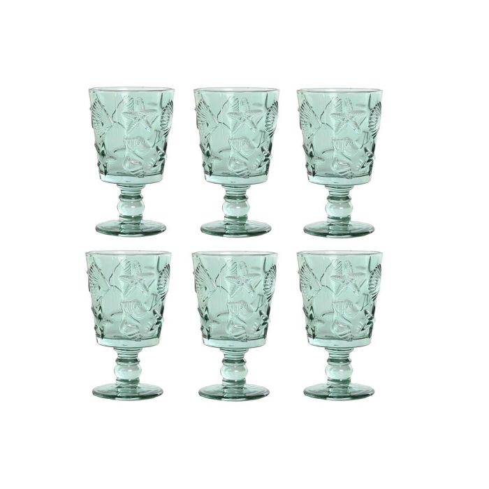 Copa Mediterraneo DKD Home Decor Turquesa 7.5 x 15 x 9 cm Set de 6 Copa Mediterraneo DKD Home Decor Turquesa 7.5 x 15 x 9 cm Set de 6