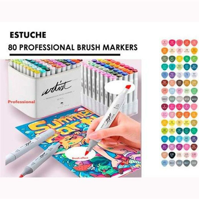 Set de Rotuladores Alex Bog Canvas Luxe Professional 80 Piezas Multicolor 1 Set de Rotuladores Alex Bog Canvas Luxe Professional 80 Piezas Multicolor 1
