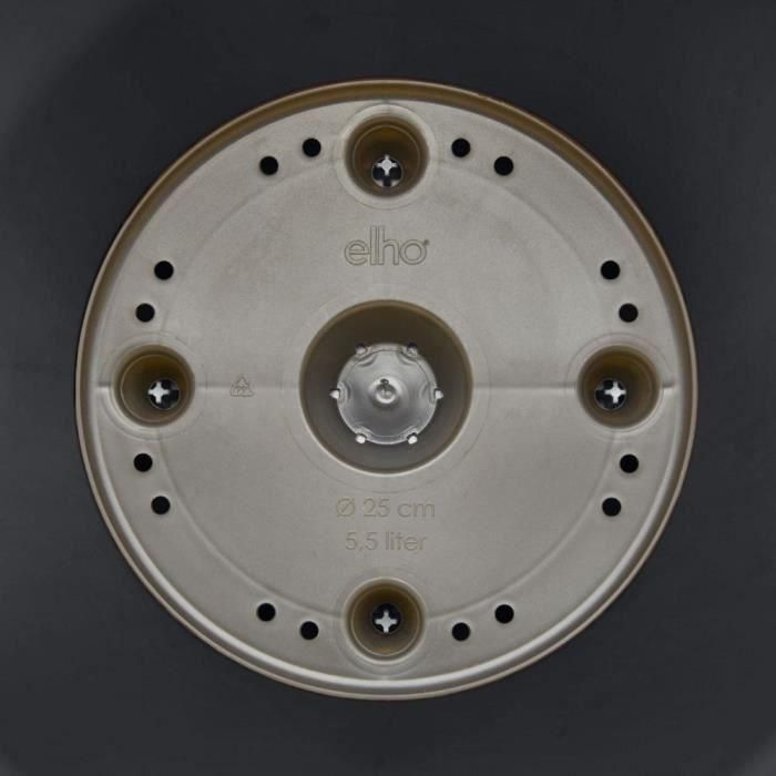 Elho 9202629042541 Juego de 2 Maceteros Redondos Loft Urban - 19 L - Ø 28,5 x H 26 cm - Negro 4