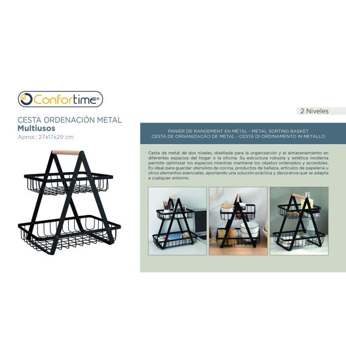 Prj Cesta Ordenacion Metal 2 Niveles Confort (8 Unidades) 3 Prj Cesta Ordenacion Metal 2 Niveles Confort (8 Unidades) 3