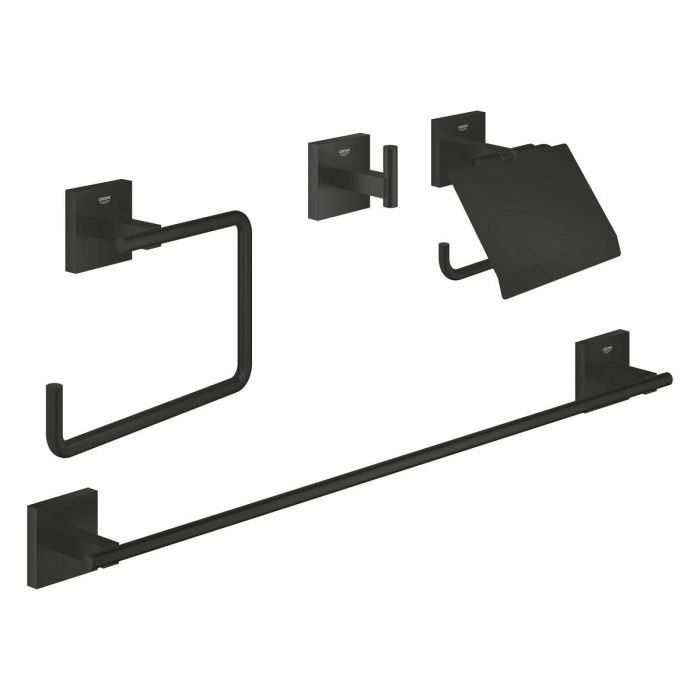 Grohe 411152430 Juego de accesorios 4 en 1 Start Cube Negro mate 2 Grohe 411152430 Juego de accesorios 4 en 1 Start Cube Negro mate 2