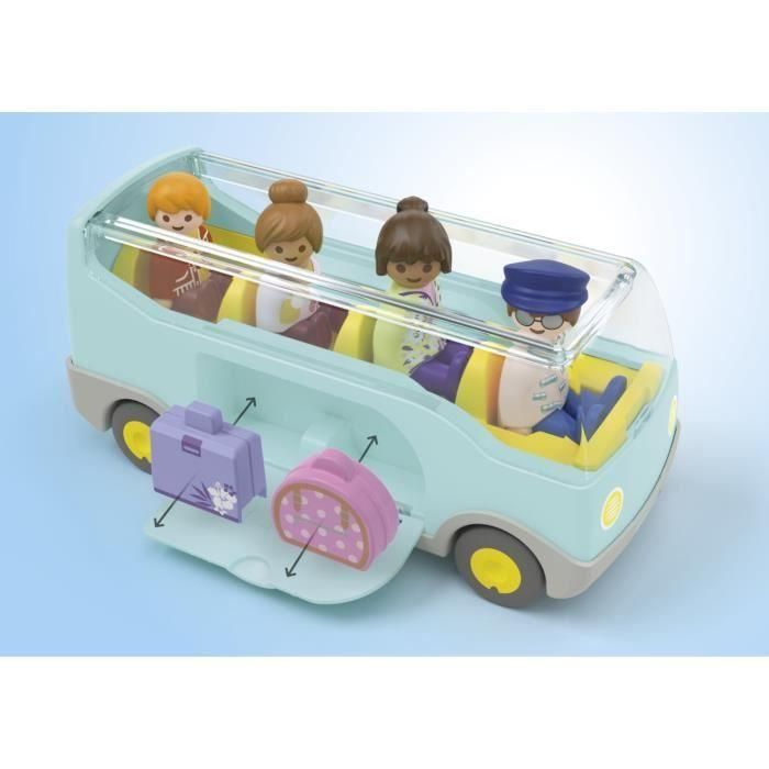 Playmobil 71682 Autobús Junior con 4 figuras, compartimento para maletas, juguete recomendado para niños de +12 meses 3