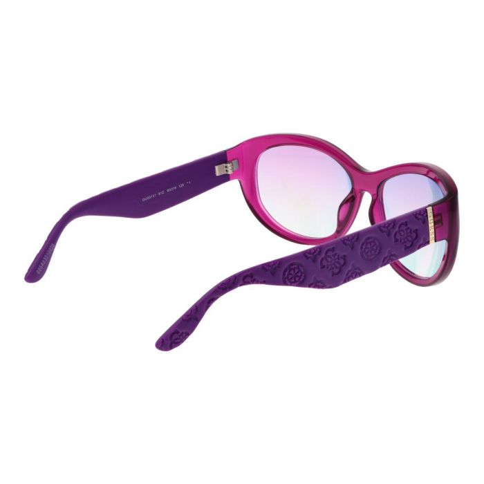 Guess GU00131 81Z Gafas de Sol Redondas moradas para Mujer 60mm con Montura Inyectada, Ideal para un Estilo Elegante y Atractivo 1