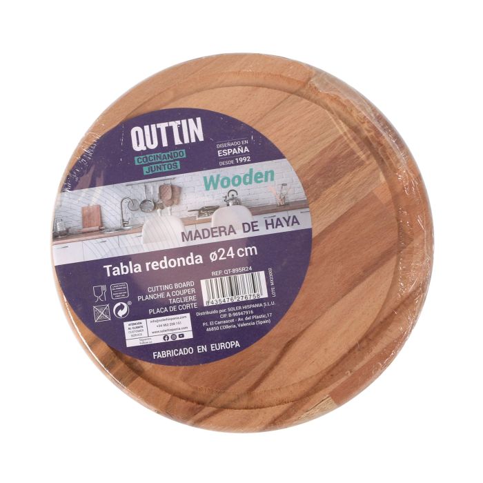 Tabla Redonda Quttin Ø24x1,7 cm (8 Unidades) 1 Tabla Redonda Quttin Ø24x1,7 cm (8 Unidades) 1