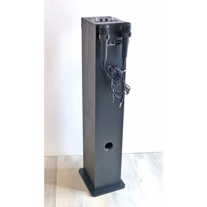 Inovalley HP49CD Torre de Sonido Bluetooth con Reproductor CD y Karaoke, 100W, USB, Radio FM, Negro 5