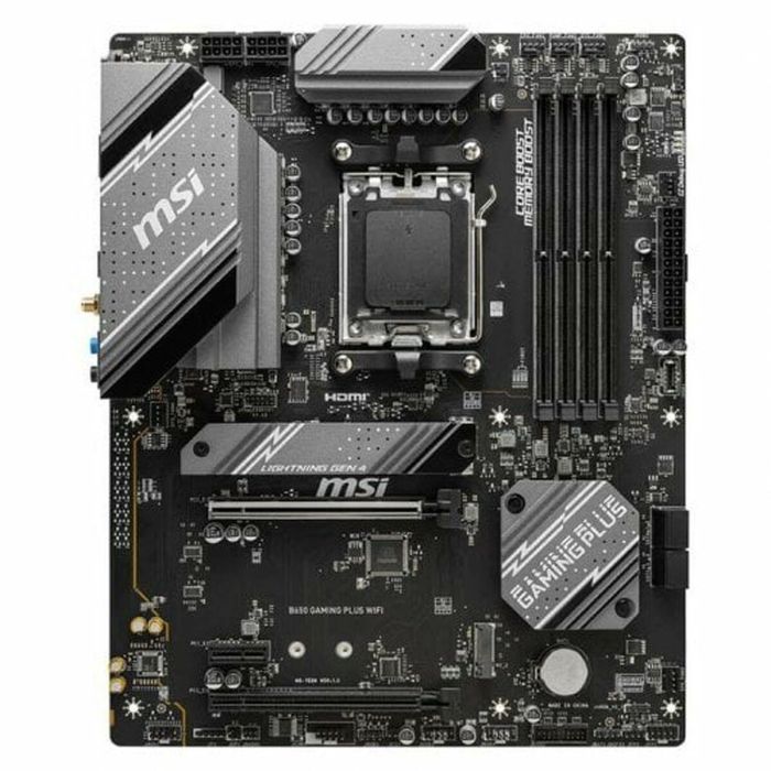MSI Placa Base B650 GAMING PLUS WiFi, AMD AM5, ATX, DDR5, Wi-Fi 6, USB 3.2 Gen2, para AMD Ryzen 7000 Series 3