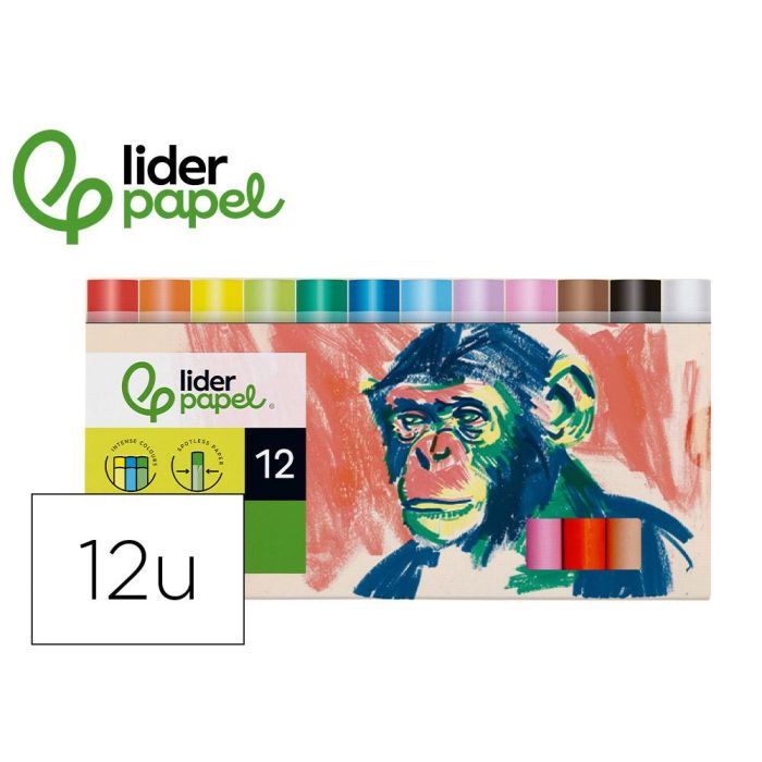 Lapices Cera Blanda Liderpapel Redonda Caja De 12 Unidades Colores Surtidos Lapices Cera Blanda Liderpapel Redonda Caja De 12 Unidades Colores Surtidos