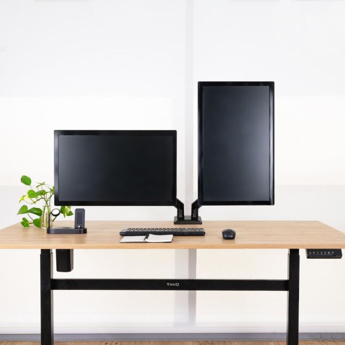 TOOQ Soporte mesa pant. gira incli 2 brazos 13-34 negro 5 TOOQ Soporte mesa pant. gira incli 2 brazos 13-34 negro 5