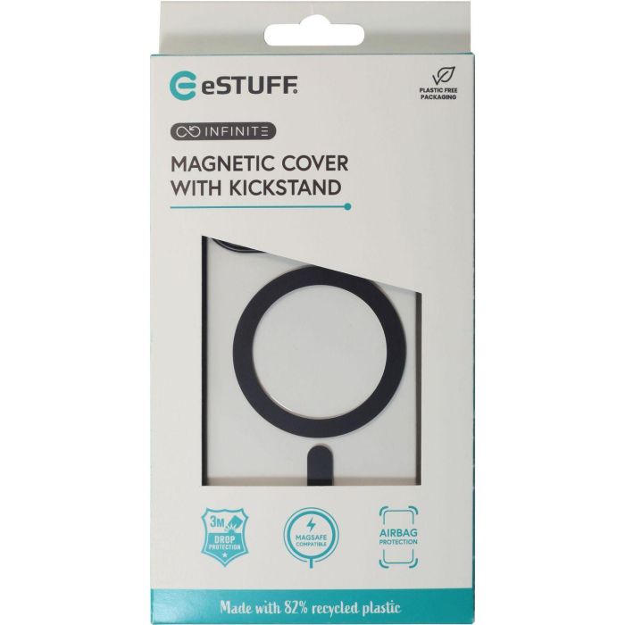 eSTUFF Funda Magnética INFINITE HELSINKI para iPhone 16 Pro Negra - 86% Plástico Reciclado, Protección Mejorada 1
