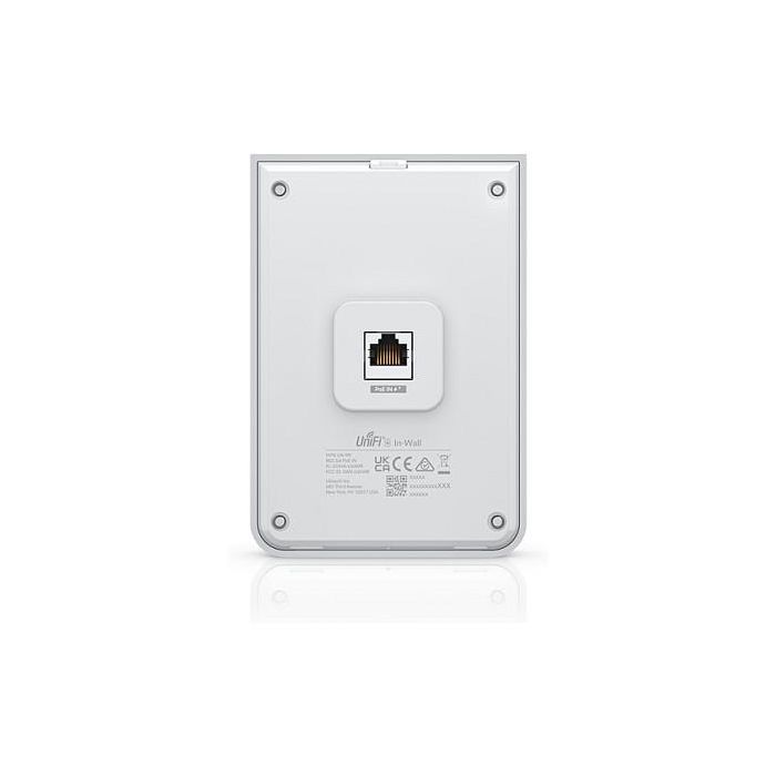 Ubiquiti Punto de Acceso Inalámbrico U6 In-Wall WiFi 6 Dual-Band 2.4/5 GHz 5.3 Gbps con 5 Puertos Ethernet PoE Integrado 4