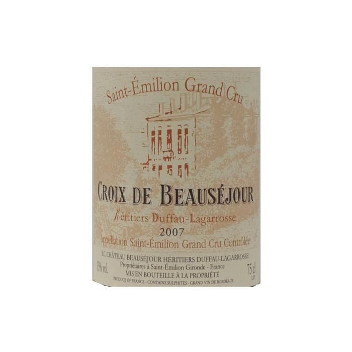 Croix de Beausejour 2007 Saint-Emilion Grand Cru - Vino tinto de Burdeos 1