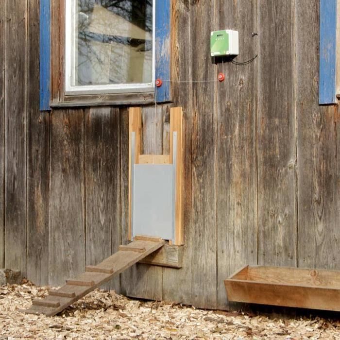 Puerta corredera para gallinero - KERBL - Alu - 43 x 40 cm - Talla L 3 Puerta corredera para gallinero - KERBL - Alu - 43 x 40 cm - Talla L 3