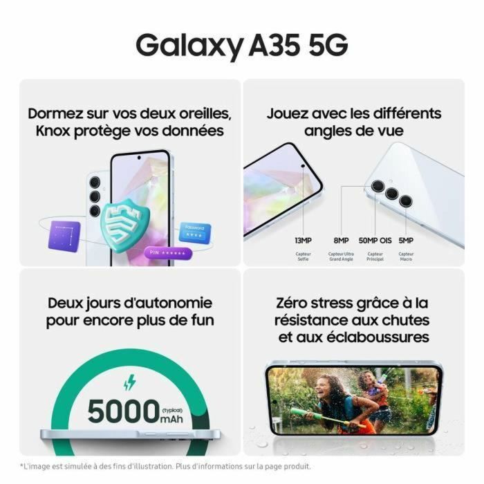 Samsung SAM8806095457604 Smartphone Galaxy A35 5G 128GB Azul 3 Samsung SAM8806095457604 Smartphone Galaxy A35 5G 128GB Azul 3