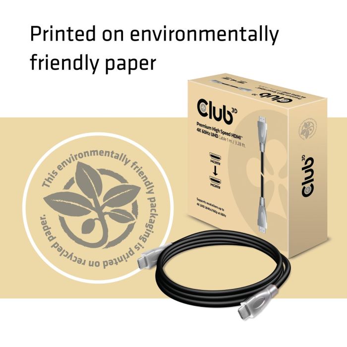 Club3D Cable HDMI 2.0 High Speed 4K 60Hz UHD 1 metro 4 Club3D Cable HDMI 2.0 High Speed 4K 60Hz UHD 1 metro 4