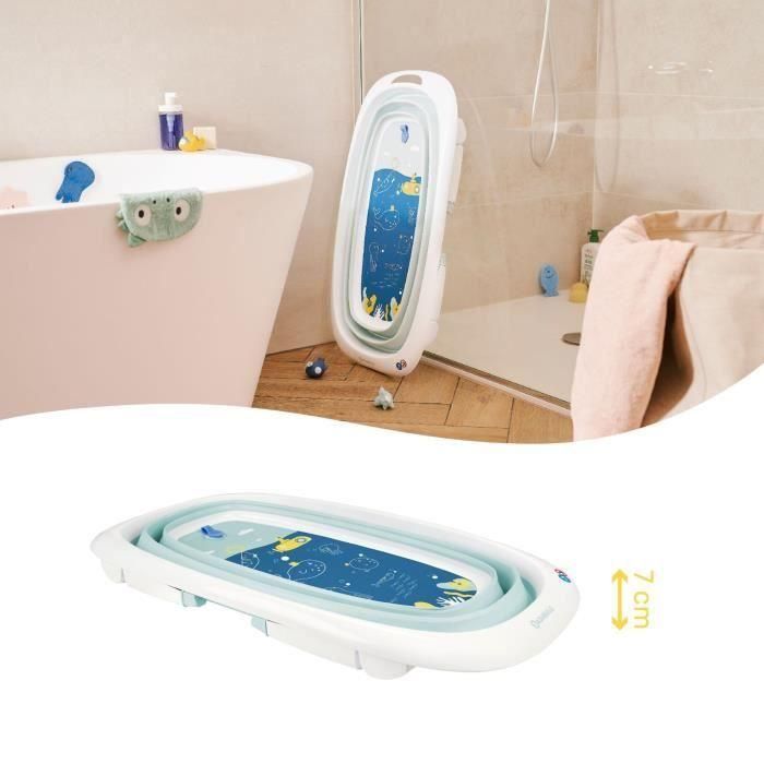 BADABULLE Bañera plegable, 35L, súper compacta, tapón de drenaje con indicador de calor, diseño divertido 2 BADABULLE Bañera plegable, 35L, súper compacta, tapón de drenaje con indicador de calor, diseño divertido 2