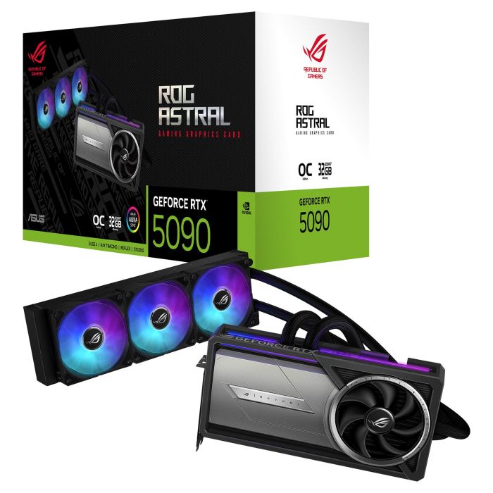 ASUS Tarjeta Gráfica ROG Astral GeForce RTX 5090 32 GB GDDR7 LC-RTX5090-O32G-GAMING 9