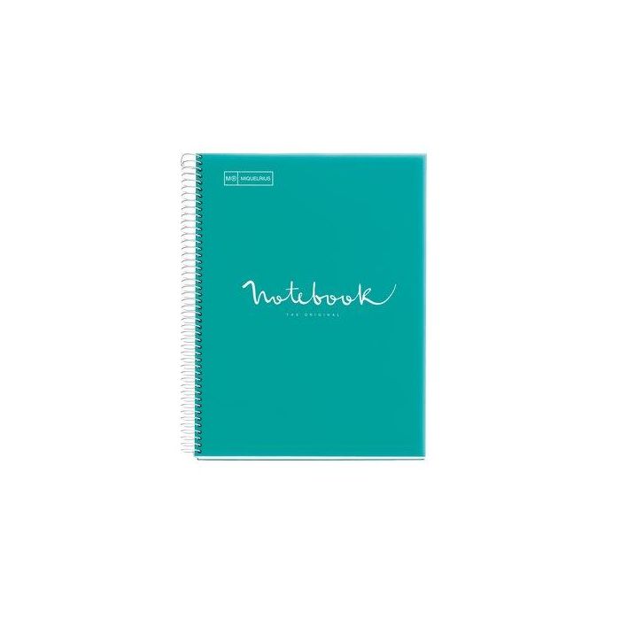 Bloc Miquelrius Emotions Notebook 1 Micro.Tapa Pp A4 80H 90G Cuadric.5X5 Turquesa 5 unidades