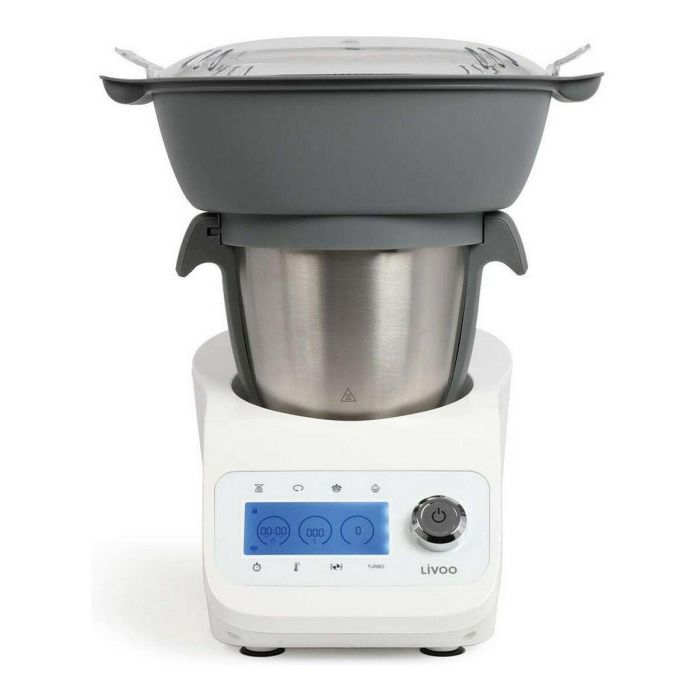 LIVOO DOP219W - Robot multifunción Super Cooker - 12 velocidades - 125 a 5000 rpm - Cuenco de acero inoxidable 3.5L - 1000W - Blanco 3