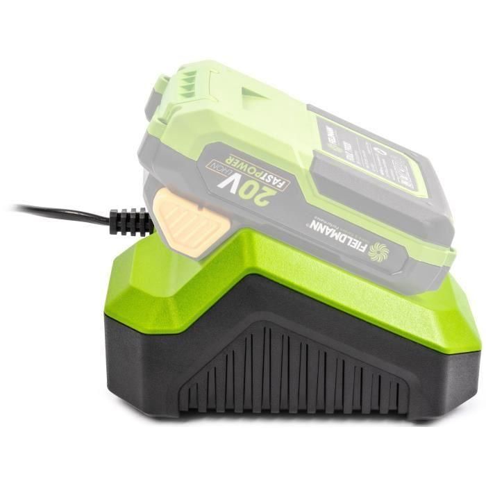 Cargador rápido - FIELDMANN - Para batería de 20 V - Carga 2 Ah en 30 min - Compatible con 2 Ah, 4 Ah, 8 Ah 2 Cargador rápido - FIELDMANN - Para batería de 20 V - Carga 2 Ah en 30 min - Compatible con 2 Ah, 4 Ah, 8 Ah 2