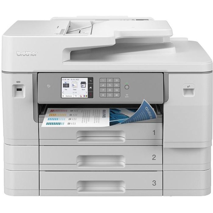 Brother MFC-J6957DW Impresora Multifunción de Tinta A3 Color, WiFi, Dúplex Automático, Escáner ADF, Fax, USB, Gris
