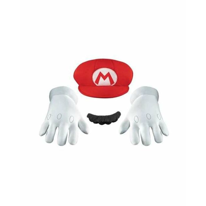 Nintendo Disfraz Oficial de Super Mario Bros. para Adulto - Kit Completo con Accesorios del Clásico Fontanero Rojo, Talla M