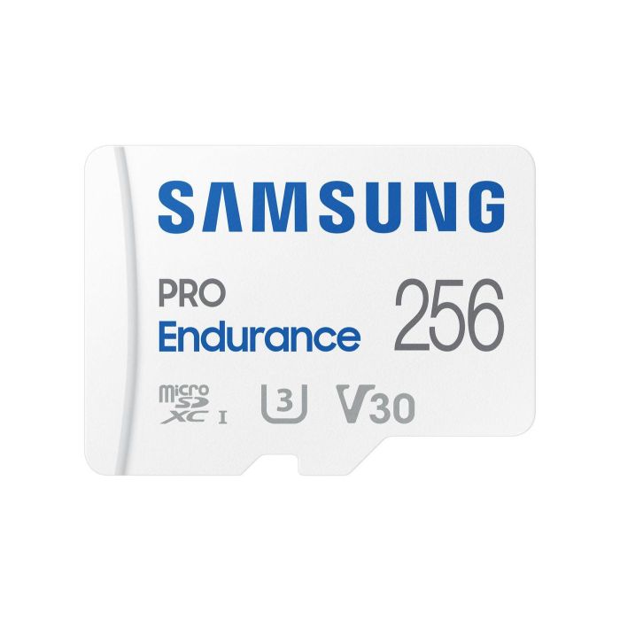 Samsung MB-MJ256KA/EU Tarjeta microSD PRO Endurance 256GB, 100/40 MB/s, U3 V30, 4K, p/ Vigilancia, CCTV y Cámara Coche, Adaptador SD