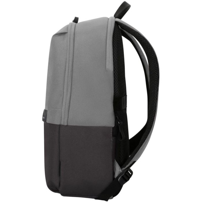 Targus Mochila Sagano Unisex para Portátil 15.6" Negro Gris, Material RPET Reciclado, con Múltiples Bolsillos y Protector de Lluvia 3