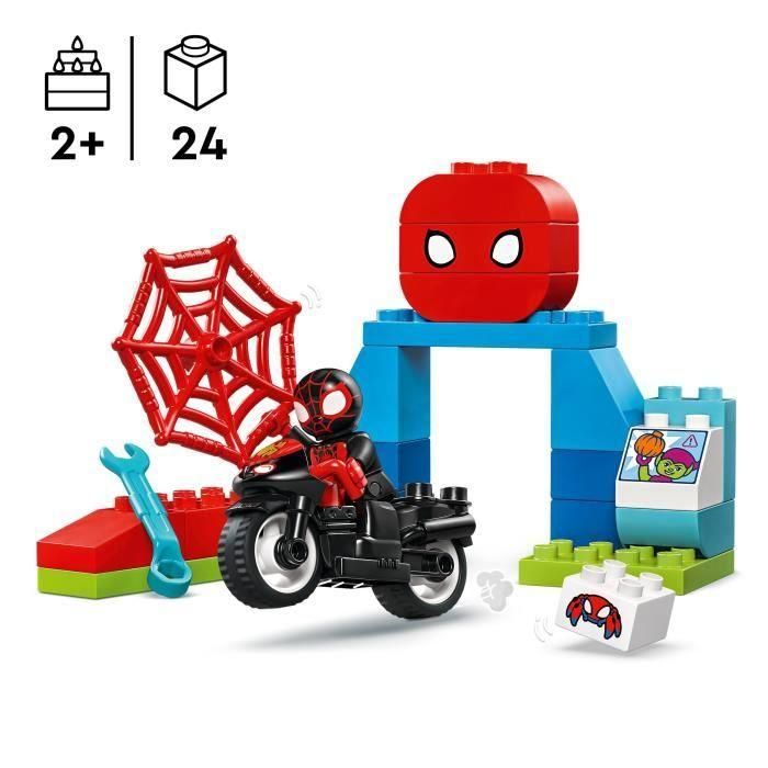 LEGO DUPLO Marvel 10424 La Aventura en Moto de Spin - Juguete de Spidey y sus Amigos 1