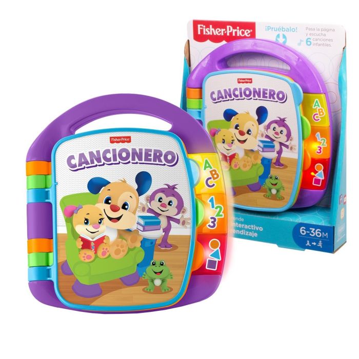 Fisher-Price Frc69 Libro Musical Interactivo Aprendizaje Perrito Ríe y Aprende Letras Números Formas Colores Bebés +6 meses 0 Fisher-Price Frc69 Libro Musical Interactivo Aprendizaje Perrito Ríe y Aprende Letras Números Formas Colores Bebés +6 meses 0