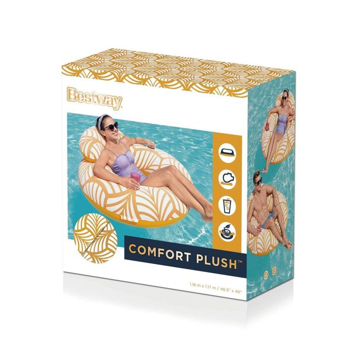 Bestway Sillon Hinchable Confort Deluxe con Respaldo y Asas 118x117 cm Playa y Piscina 43643 11 Bestway Sillon Hinchable Confort Deluxe con Respaldo y Asas 118x117 cm Playa y Piscina 43643 11